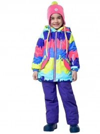 Костюм NIKASTYLE 7м0423 коралловый неон/фиолетовый