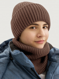 Комплект NIKASTYLE шапка и снуд 12з16525 орех