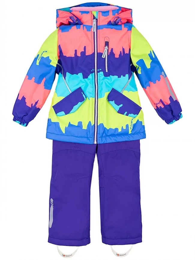 Костюм NIKASTYLE 7м0423 коралловый неон/фиолетовый фото 3